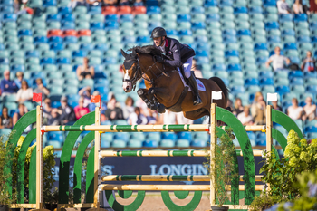 Will Whitaker delivers another clear on Day 2 of the FEI European Championships Will Whitaker delivers another clear on Day 2 of the FEI European Championships